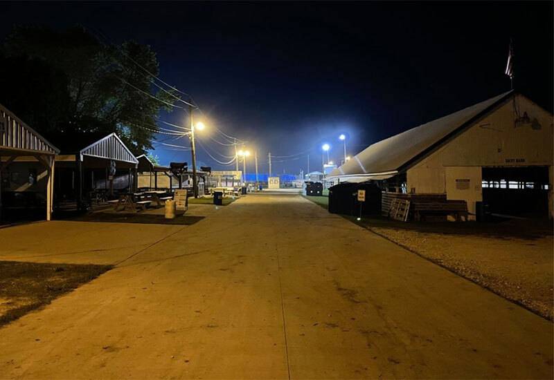 Madison County Fairgrounds at night